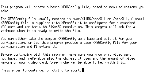 Иллюстрированный самоучитель по Linux › Установка и конфигурирование X Windows › Конфигурирование XFree86 с помощью программы xf86config