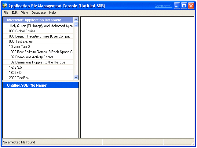 Иллюстрированный самоучитель по автоматической установке Windows XP › Запуск старых приложений в Windows XP › Создание Собственной базы данных совместимости с помощью Администратора совместимости