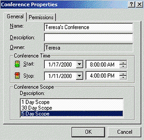 Иллюстрированный самоучитель по настройке Windows 2000/2003 › Пошаговое руководство по развертыванию многоадресной видеоконференции TAPI IP › Создание конференций