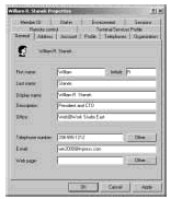 Иллюстрированный самоучитель по администрированию Windows 2000/2003 › Управление существующими учетными записями пользователей и групп › Ввод контактной информации