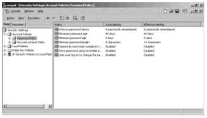 Иллюстрированный самоучитель по администрированию Windows 2000/2003 › Создание учетных записей пользователя и группы › Настройка политик учетных записей