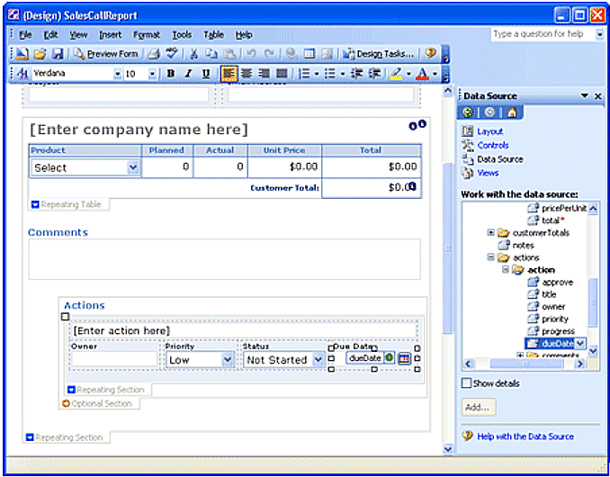 Иллюстрированный самоучитель по настройке Office 2003 › Обзор технологии Microsoft Office InfoPath 2003 › Применение стандартов XML при создании формы