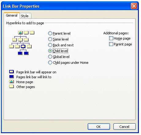 Иллюстрированный самоучитель по настройке Office 2003 › Использование FrontPage 2003 для разработки индивидуальных веб-узлов › Переходы