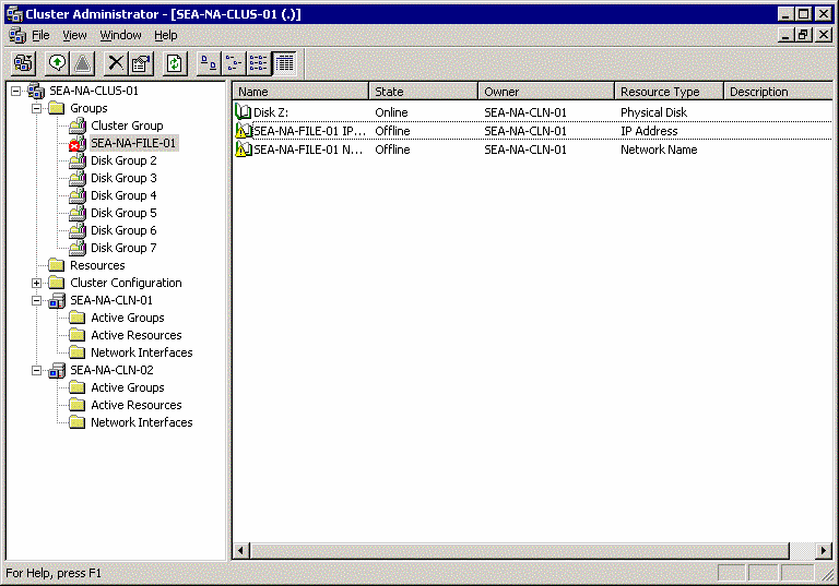 Иллюстрированный самоучитель по администрированию Windows 2000/2003 › Обеспечение надежного доступа к общим файлам и принтерам с помощью службы кластеров Windows 2000 › Приложение Б. Создание виртуального сервера.