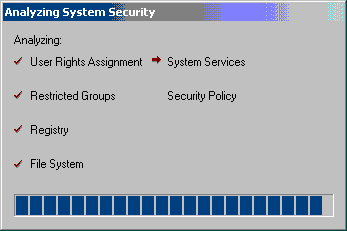 Иллюстрированный самоучитель по администрированию Windows 2000/2003 › Пошаговое руководство по использованию диспетчера настройки безопасности › Анализ безопасности системы
