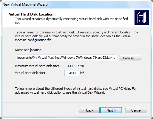Иллюстрированный самоучитель по Microsoft Windows 7 › Виртуализация › Установка Windows 7 в виртуальную машину Microsoft Virtual PC