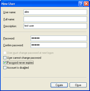Иллюстрированный самоучитель по Microsoft Windows 2003 › Типовые задачи администрирования › Создание пользовательской учетной записи