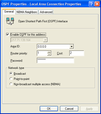 Иллюстрированный самоучитель по Microsoft Windows 2003 › Маршрутизация › Развертывание протокола маршрутизации OSPF