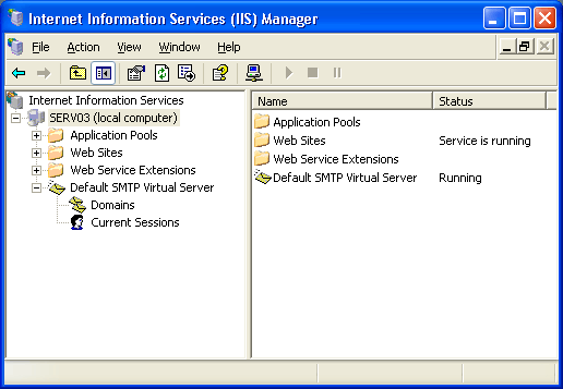 Иллюстрированный самоучитель по Microsoft Windows 2003 › Службы Интернета › Служба SMTP. Средства администрирования.