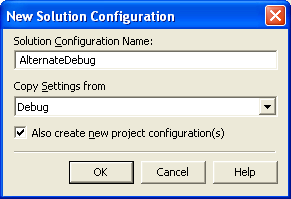 Иллюстрированный самоучитель по Architecture .NET › Приложение. Visual Studio .NET. › Создание новой конфигурации. Установка параметров компоновки приложения в конфигурации.