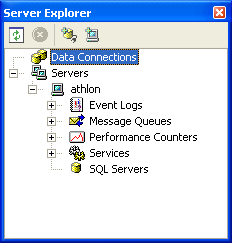 Иллюстрированный самоучитель по Architecture .NET › Программирование в ADO.NET › Проводник Visual Studio .NET по серверу: Server Explorer. Установление соединения.