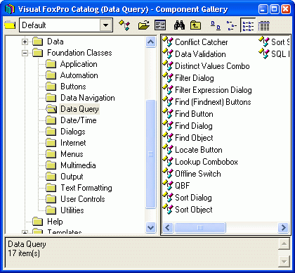 Иллюстрированный самоучитель по Visual FoxPro 7 › Библиотеки классов и ActiveX-компоненты › Галерея компонентов