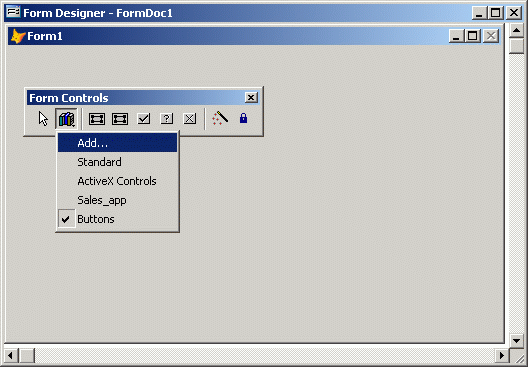 Иллюстрированный самоучитель по Visual FoxPro 8 › Библиотеки классов и ActiveX-компоненты › Использование библиотек классов. Панель инструментов Form Controls.