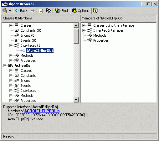 Иллюстрированный самоучитель по Visual FoxPro 8 › Библиотеки классов и ActiveX-компоненты › Использование браузера объектов