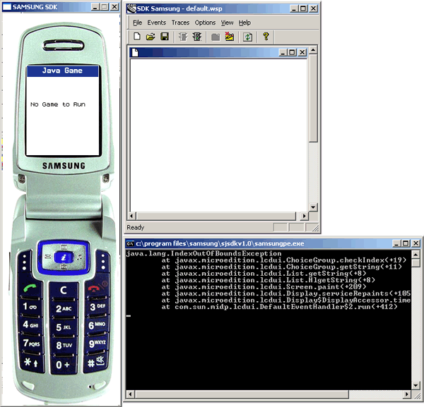 Иллюстрированный самоучитель по программированию мобильных телефонов › Телефонные эмуляторы › Программное обеспечение телефонов Samsung