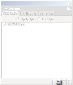 Иллюстрированный самоучитель по Adobe Dreamweaver MX › Каскадные таблицы стилей › Работа с таблицами стилей в Dreamweaver. Создание стилей.